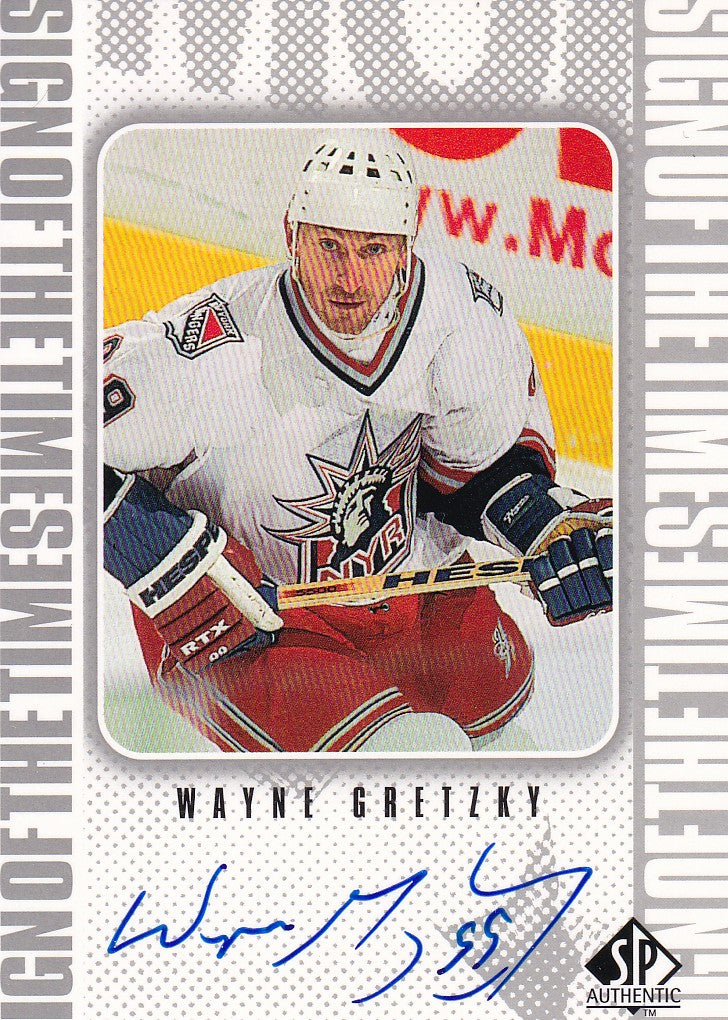 WAYNE GRETZKY 1998-99 SP Authentic Sign of the Times Autographed Card WG Auto