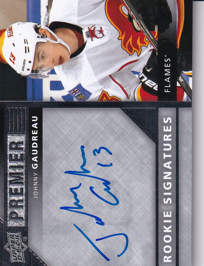 JOHNNY GAUDREAU 2014-15 UD premier Rookie Signatures Auto RPS-JG Calgary Flames