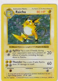 Raichu (MP) Base Set (Shadowless) Holo Rare 14