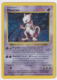 Mewtwo (HP) Base Set (Shadowless) Holo Rare 10