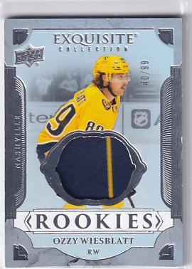 2025-26 Black Diamond Hockey Ozzy Wiesblatt Exquisite Collection Rookie Patch 40/99 RP-OW