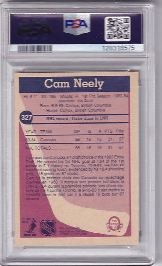1984-85 O-Pee-Chee Cam Neely #327 PSA 7