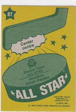 1980-81 O-Pee-Chee Wayne Gretzky 2nd Team All-Star #87