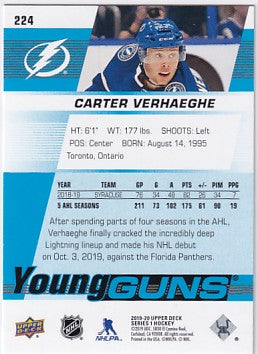 2019-20 Upper Deck Series One Carter Verhaeghe Young Guns #224