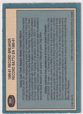 1981-82 O-Pee-Chee Wayne Gretzky Record Breaker #392
