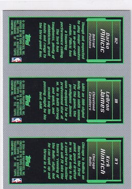 2003-04 Topps Rookie Matrix LeBron James Kirk Hinrich Darko Milicic RC