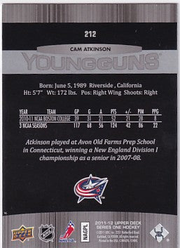 2011-12 Upper Deck Series One Cam Atkinson Young Guns #212