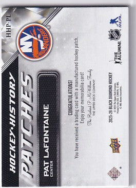 2025-26 Black Diamond Hockey Pat LaFontaine Hockey History Patches HHP-PL