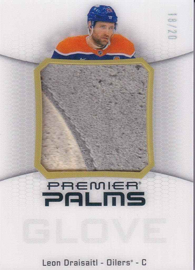 LEON DRAISAITL 2025-26 UD Premier Palms Glove 18/20 Edmonton Oilers PPA-LD Patch