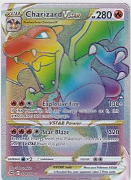 Charizard Vstar Rainbow Rare Brilliant Stars 174/172  Pokemon Card