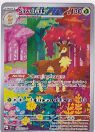 Sawsbuck Illustration Rare Temporal Forces 166/162 Pokemon Card