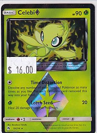 Celebi Prism Star Rare - Lost Thunder 19/214 Pokemon Card