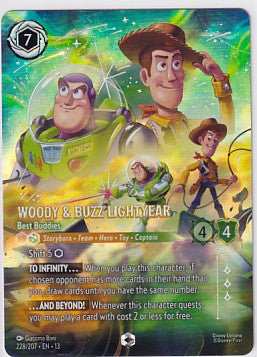 Woody & Buzz Lightyear 228/207 - Best Buddies (Enchanted) Disney Lorcana Attack Of The Vine