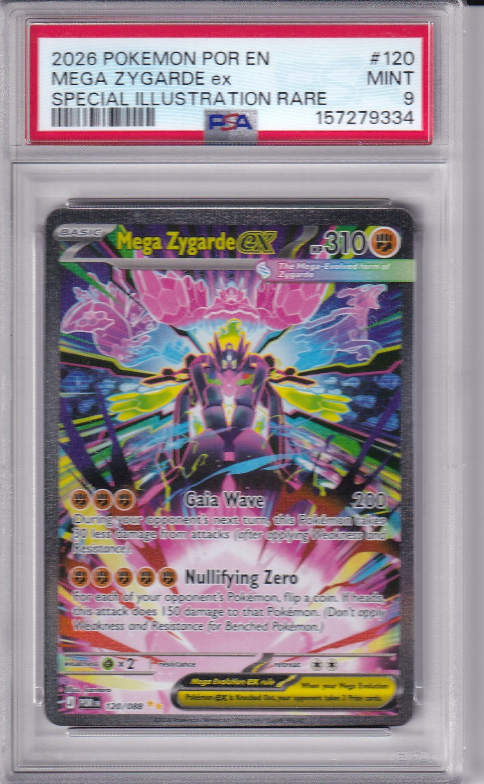 Mega Zygarde ex Special  Illustration Rare - Perfect Order 120/088 SIR PSA 9 Mint Pokemon