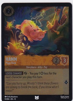 Hamm - Piggy Bank 11/204 Cold Foil Disney Lorcana Wilds Unknown