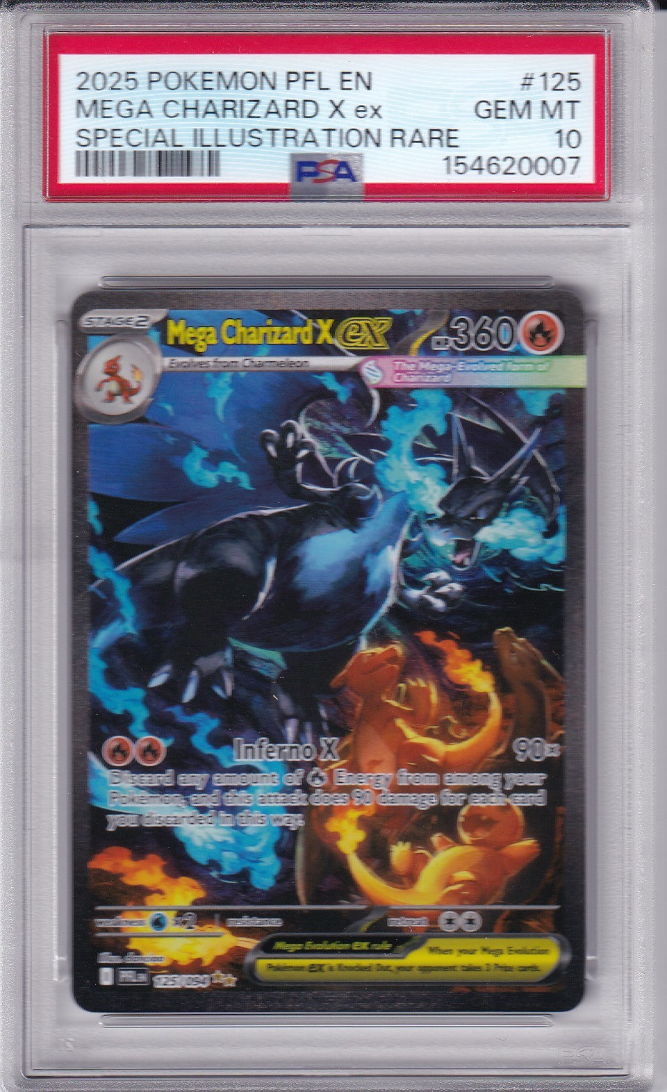 Mega Charizard X ex Special Illustraion Rare Phantasmal Flames 125/094 SIR PSA 10 Gem Mint Pokemon