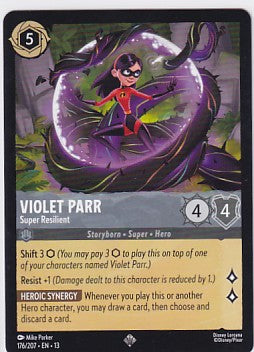 Violet Parr - Super Resilient 176/207 Super Rare  Disney Lorcana Attack Of The Vine
