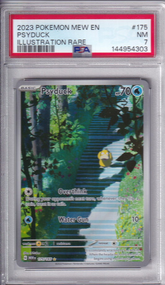 Psyduck - 151 Illustration Rare PSA 7 Near Mint 2023 Pokemon - Scarlet & Violet