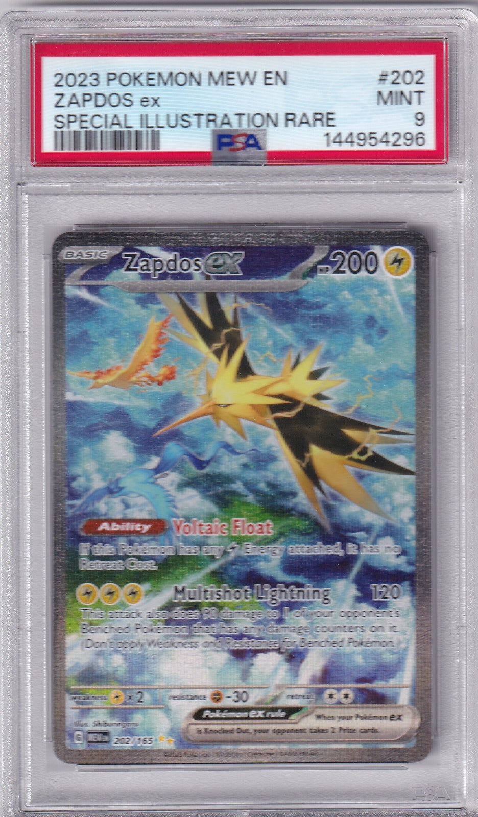 Zapdos ex  - 151 Special Illustration Rare PSA 9 Mint 2023 Pokemon - Scarlet & Violet