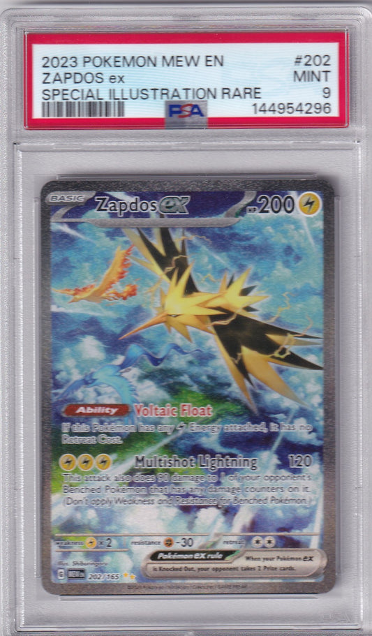 Zapdos ex  - 151 Special Illustration Rare PSA 9 Mint 2023 Pokemon - Scarlet & Violet