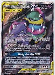 Muk & Alolan Muk GX 197/214 Tag Team Pokemon Sun & Moon Unbroken Bonds