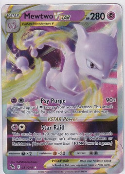 Mewtwo VSTAR 031/078 Pokemon Sword & Shield Pokemon Go