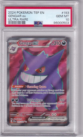 PSA 10 Gengar ex 193/162 Pokemon Scarlet & Violet Temporal Forces