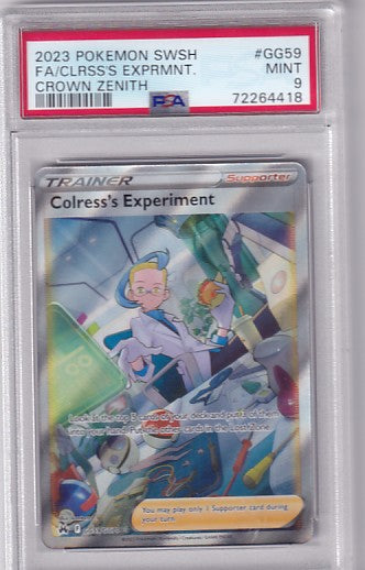PSA 9 Colress's Experiment GG59/GG70 Pokemon Sword & Shield Crown Zenith Galarian Gallery