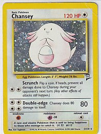 *DMG* Chansey Holo Rare - Base Set 2 3/130 Pokemon Card