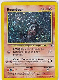 *DMG* Houndour SWIRL Holo Rare - Neo Discovery 5/75 Pokemon Card