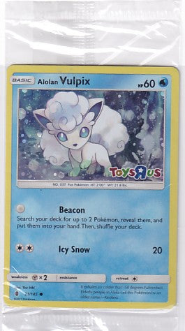 Alolan Vulpix 21/145 Toys R Us Promo Pokemon Sun & Moon Guardians Rising #1