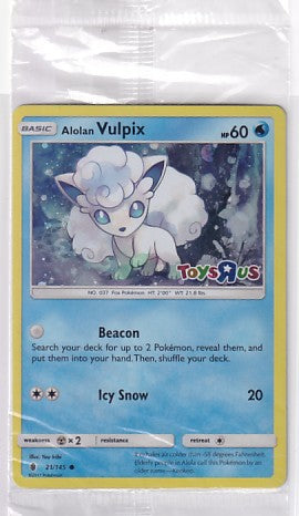Alolan Vulpix 21/145 Toys R Us Promo Pokemon Sun & Moon Guardians Rising #2
