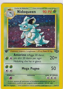 *LP* Nidoqueen 7/64 1st Edition (Italian) Pokemon Jungle