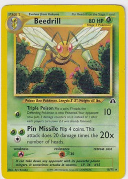 *MP* Beedrill 18/75 Pokemon Neo Discovery