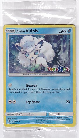Alolan Vulpix 21/145 Toys R Us Promo Pokemon Sun & Moon Guardians Rising #3