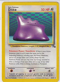 *MP* Ditto Rare - Fossil 18/62 Pokemon Card
