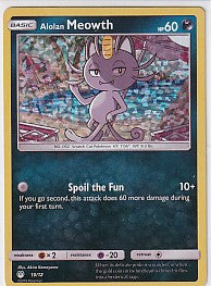 *LP* Alolan Meowth Holo Promo - McDonald's 2019 Promo 10/12 Pokemon Card