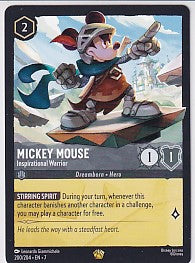 Mickey Mouse Inspirational Warrior - Archazia's Island 200/204 Lorcana Card