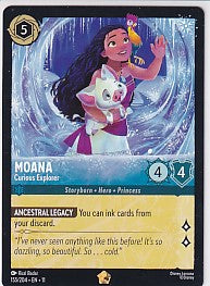 Moana Curious Explorer Legendary - Winterspell 155/204 Lorcana Card