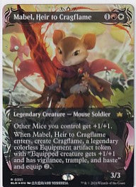 Mabel, Heir to Cragflame R 0351 Borderless Raised Foil Bloomburrow Magic the Gathering Card
