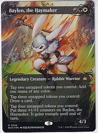 Baylen the Haymaker Borderless Raised Foil - Bloomburrow R 345 Magic the Gathering Card