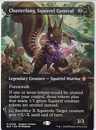 Chatterfang Squirrel General Borderless Raised Foil - Bloomburrow M 95 Magic the Gathering Card