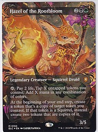 Hazel of the Rootbloom Borderless Raised Foil - Bloomburrow M 102 Magic the Gathering Card