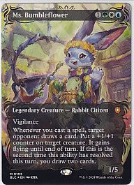 Ms. Bumbleflower Borderless Raised Foil - Bloomburrow M 103 Magic the Gathering Card