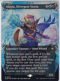 Alania Divergent Storm Borderless Raised Foil - Bloomburrow R 344 Magic the Gathering Card