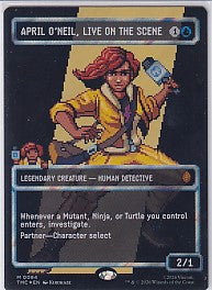 April O'Neil Live on the Scene Borderless Surge Foil - Teenage Mutant Ninja Turtles M 84 Magic the Gathering Card