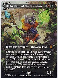 Bello Bard of the Brambles Borderless Raised Foil - Bloomburrow M 101 Magic the Gathering Card