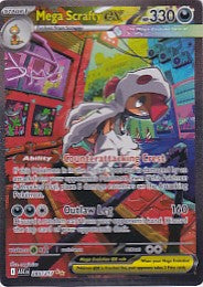 Mega Scrafty ex 285/217 Pokemon Mega Evolution Ascended Heroes
