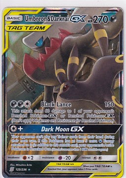 Umbreon & Dark Rai GX Tag Team 125/236 Pokemon Sun & Moon Unified Minds