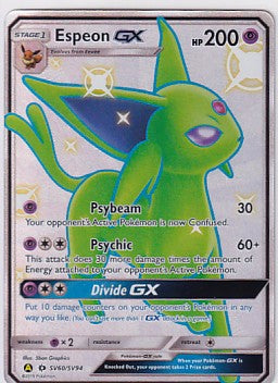 Espeon GX SV60/SV94 Pokemon Sword & Shield Hidden Fates Shiny Vault